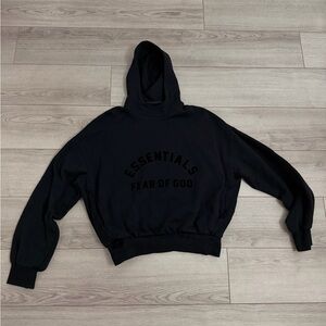 Black Essentials Fear of God Mockneck hoodie